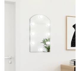 Oglindă cu lumini led, arcadă, 70x40 cm, sticlă
