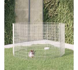 Cușcă pentru iepuri, 10 panouri, 54x100 cm, fier galvanizat