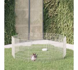 Cușcă pentru iepuri, 10 panouri, 54x60 cm, fier galvanizat