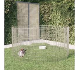Cușcă pentru iepuri, 12 panouri, 54x100 cm, fier galvanizat
