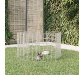Cușcă pentru iepuri, 6 panouri, 54x60 cm, fier galvanizat