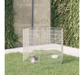 Cușcă pentru iepuri, 6 panouri, 54x80 cm, fier galvanizat