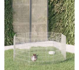 Cușcă pentru iepuri, 8 panouri, 54x60 cm, fier galvanizat