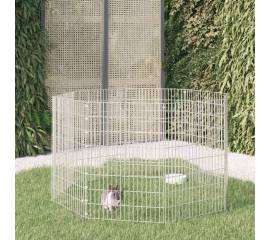 Cușcă pentru iepuri, 8 panouri, 54x80 cm, fier galvanizat