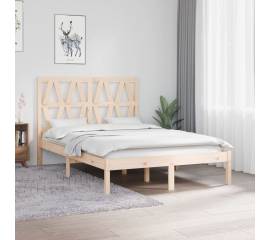Cadru de pat small double 4ft, 120x190 cm, lemn masiv de pin