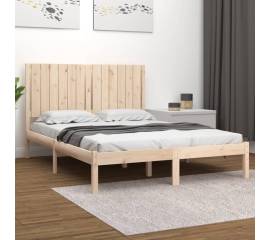 Cadru de pat double 4ft6, 135x190 cm, lemn masiv pin