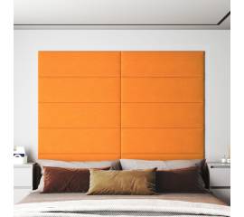Panouri de perete 12 buc. galben închis 90x30 cm textil 3,24 m²