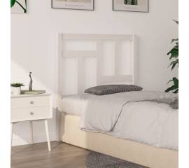 Tăblie de pat, alb, 80,5x4x100 cm, lemn masiv de pin