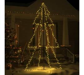 Brad crăciun conic, 120x220 cm, 300 led-uri, interior&exterior