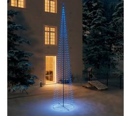 Decorațiune brad crăciun conic 752 led-uri albastru 160x500 cm