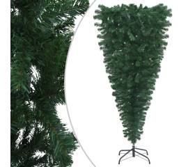 Pom de crăciun artificial inversat, cu suport, verde, 120 cm