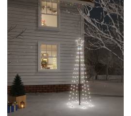 Brad de crăciun, 108 led-uri alb rece, 180 cm, cu țăruș