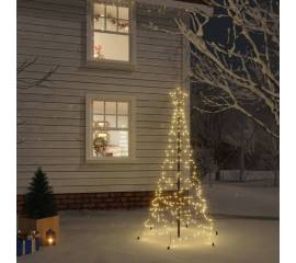 Brad de crăciun, 200 led-uri alb calde, cu țăruș, 180 cm