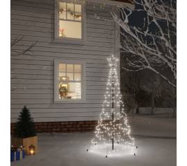 Brad de crăciun, 200 led-uri alb rece, cu țăruș, 180 cm