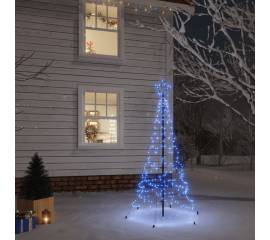 Brad de crăciun, 200 led-uri albastre, cu țăruș, 180 cm