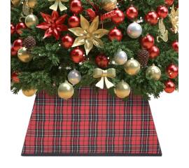 Fustă brad de crăciun, roșu și negru, 48x48x25 cm