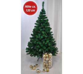 Hi brad de crăciun cu suport din metal, verde, 120 cm