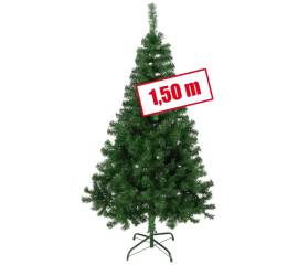 Hi brad de crăciun cu suport din metal, verde, 150 cm