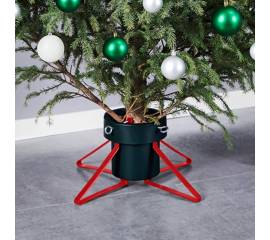 Suport brad de crăciun, verde și roșu, 46x46x19 cm