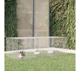Cușcă pentru iepuri, 3 panouri, 163x79x54 cm, fier galvanizat