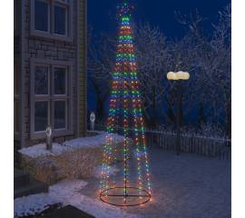Decorațiune brad crăciun conic 400 led-uri colorate 100x360 cm