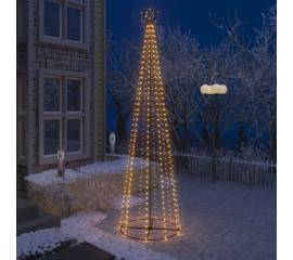 Decorațiune brad de crăciun conic 400 led-uri alb cald 100x360 cm