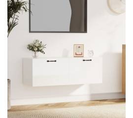 Dulap de perete, alb extralucios, 100x36,5x35 cm lemn prelucrat