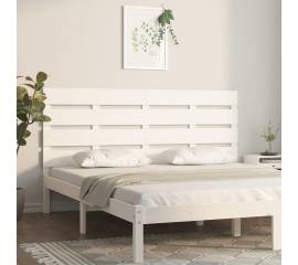 Tăblie de pat, alb, 120x3x80 cm, lemn masiv de pin