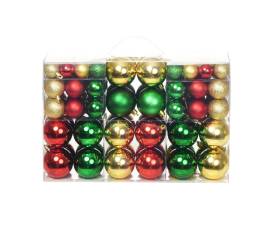 Globuri de crăciun, 100 buc., roșu/auriu/verde