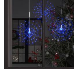 Lămpi cu artificii de crăciun 10 buc. 1400 led albastru 20 cm