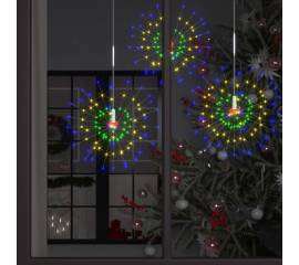 Lampă cu artificii de crăciun, 140 led-uri, multicolor, 20 cm