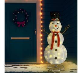 Figurină decorativă crăciun om zăpadă led 180 cm țesătură lux