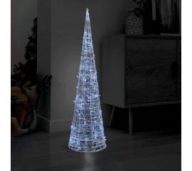 Piramidă decorativă con de lumini cu led alb rece 120 cm acril