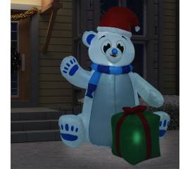 Urs polar gonflabil de crăciun cu led, 2,4 m, interior/exterior