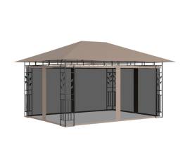 Pavilion cu plasă anti-țânțari, gri taupe, 4x3x2,73 m, 180 g/m²