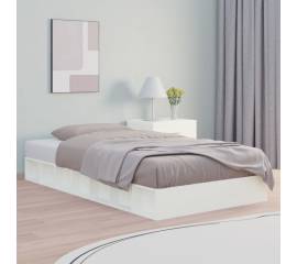 Cadru de pat, alb, 90x200 cm, lemn masiv