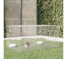 Cușcă pentru iepuri, 2 panouri, 110x79x54 cm, fier galvanizat
