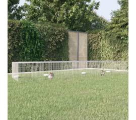 Cușcă pentru iepuri, 4 panouri, 325x109x54 cm, fier galvanizat