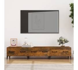 Comodă tv, stejar fumuriu, 150x34,5x30 cm, lemn prelucrat