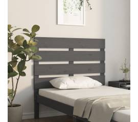 Tăblie de pat, gri, 100x3x80 cm, lemn masiv de pin