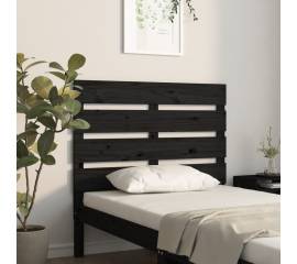 Tăblie de pat, negru, 100x3x80 cm, lemn masiv de pin
