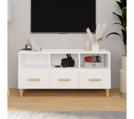 Comodă tv, alb, 102x36x50 cm, lemn compozit