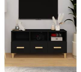 Comodă tv, negru, 102x36x50 cm, lemn compozit