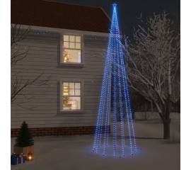 Brad de crăciun, 1134 led-uri, albastru, 800 cm, cu țăruș