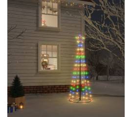 Brad de crăciun conic, 108 led-uri, multicolor, 70x180 cm