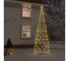 Brad de crăciun conic, 1400 led-uri, alb cald, 160x500 cm