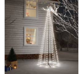 Brad de crăciun conic, 310 led-uri, alb rece, 100x300 cm