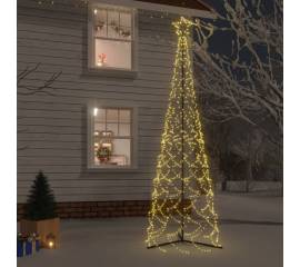 Brad de crăciun conic, 500 led-uri, alb cald, 100x300 cm