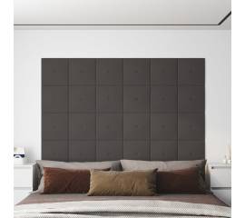 Panouri de perete 12 buc. gri închis 30x30 cm textil 1,08 m²