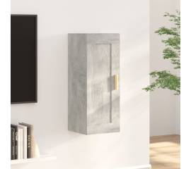 Dulap de perete, gri beton, 35x34x90 cm, lemn compozit